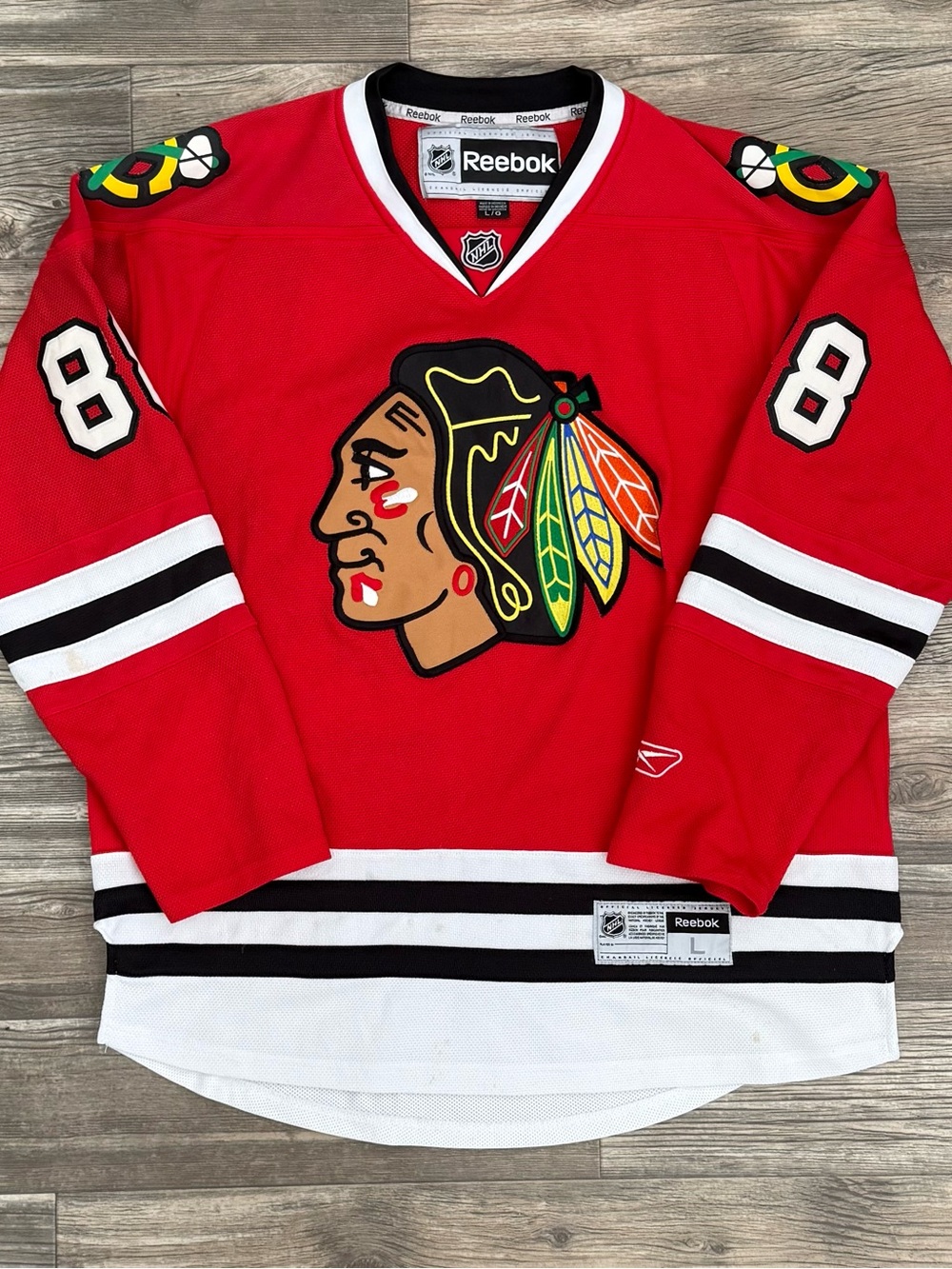 Reebok Patrick Kane Chicago Blackhawks NHL Jersey Size L